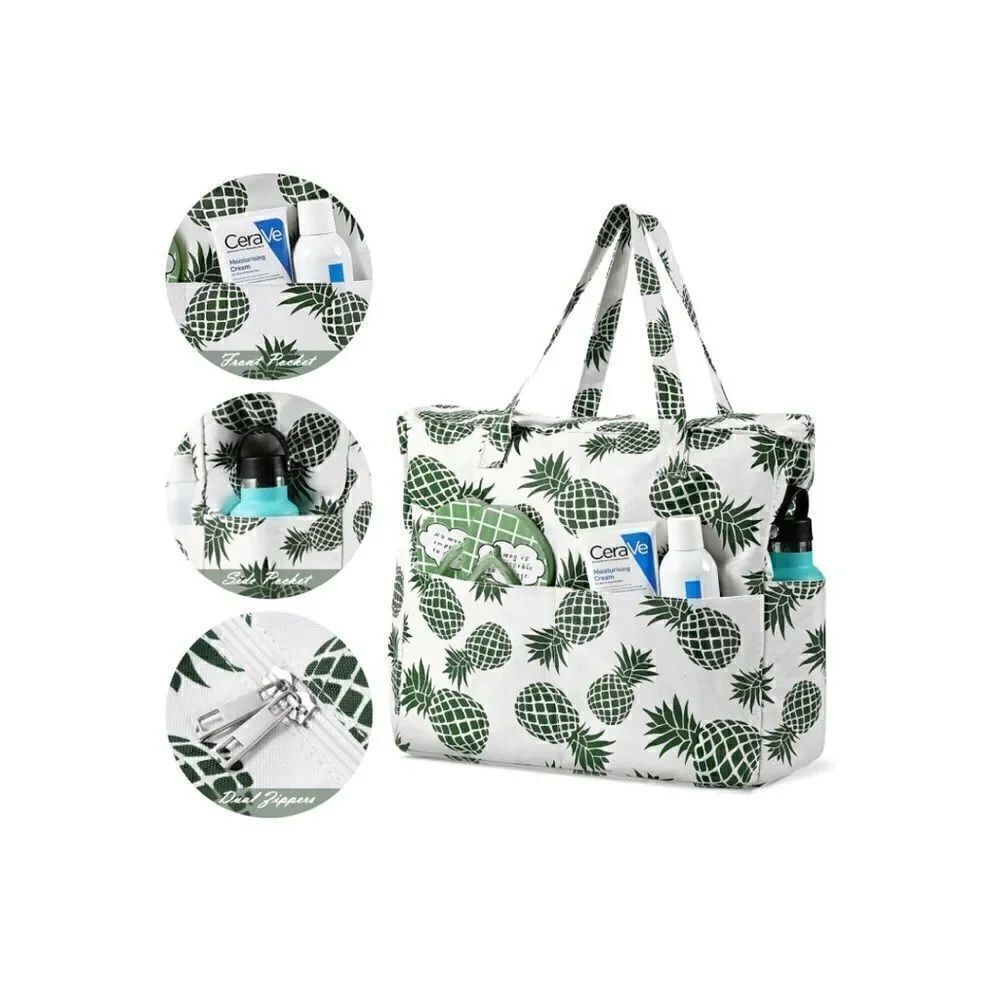 Large Waterproof Zippered Beach Tote - Picture 6 of 6